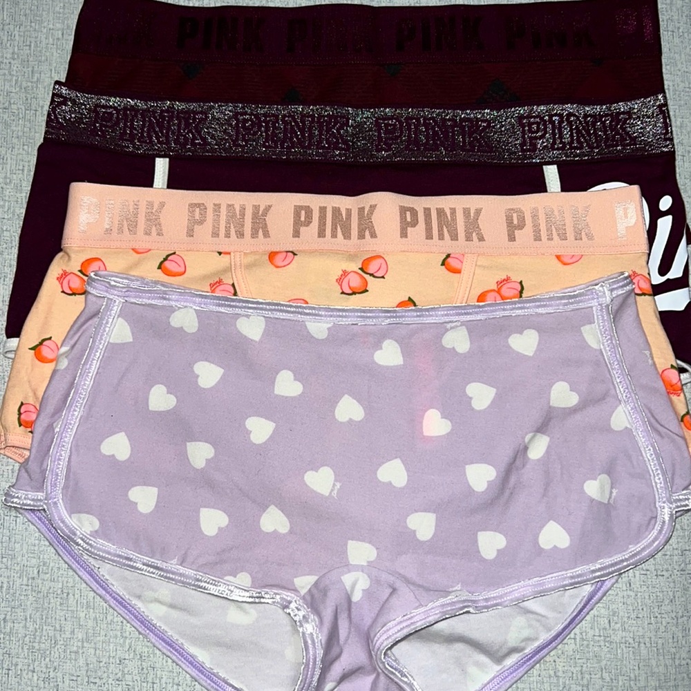 New pink boy shorts / boxer panties size M